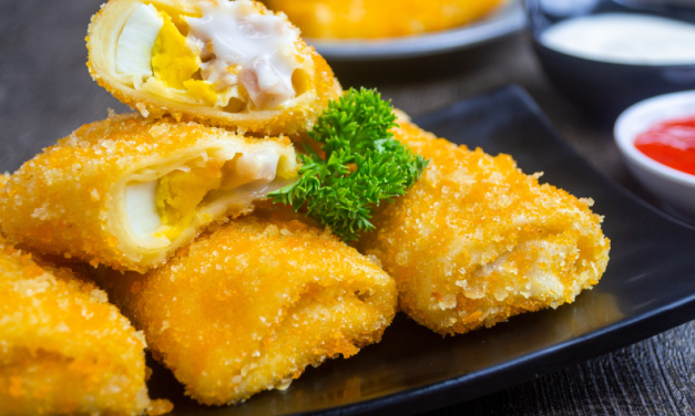 Makanan Gulungan Yang Di Isi Dengan Sayur Atau Bihun