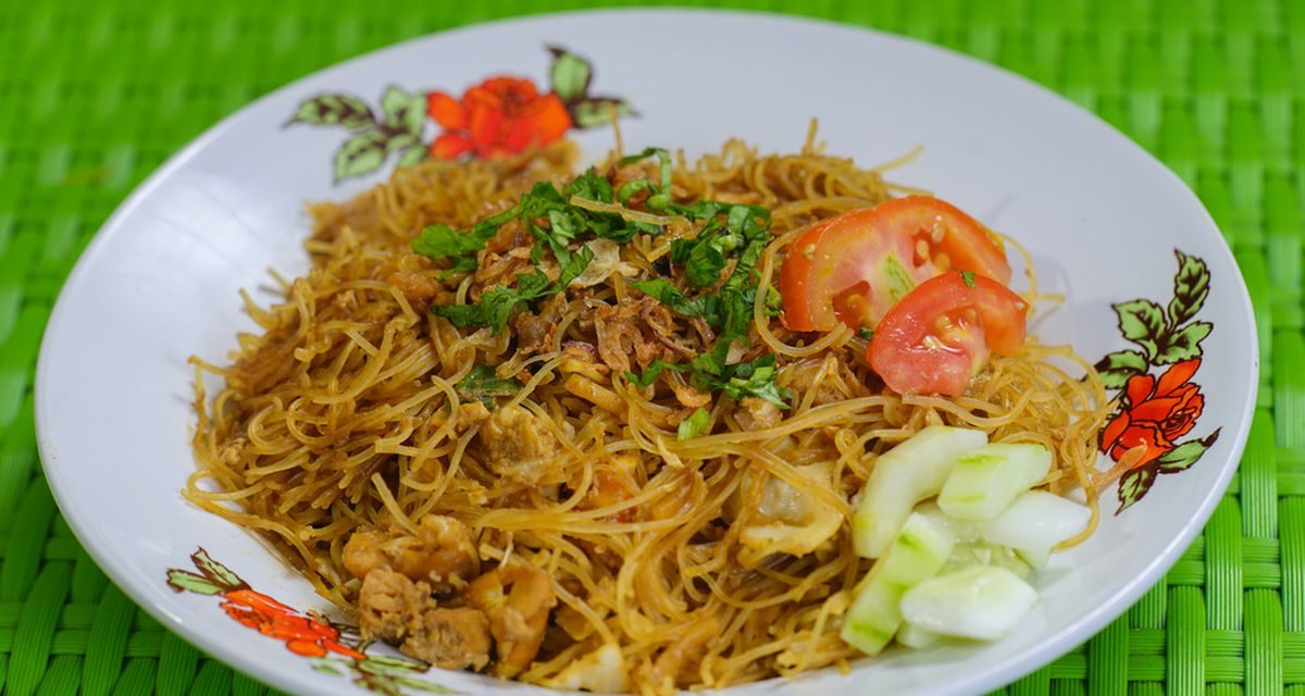 Pangan Bihun Berbentuk Seperti Mi Di Olah