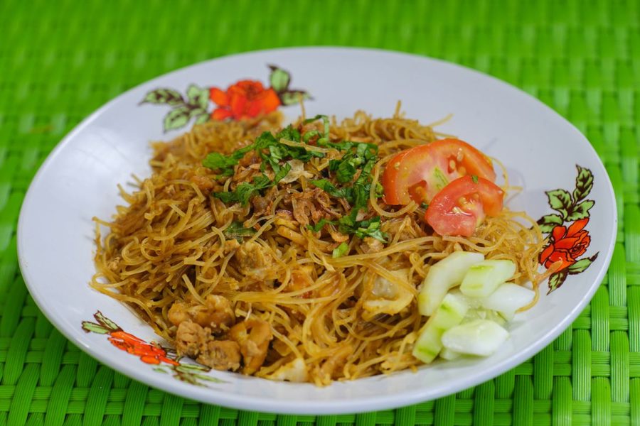 Pangan Bihun Berbentuk Seperti Mi Di Olah
